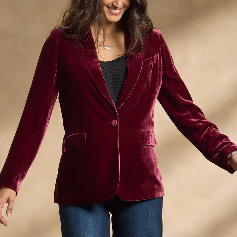 Clara Velvet Blazer