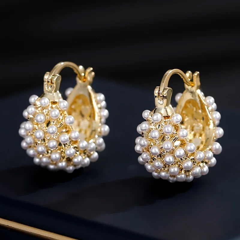 Harper Pearl Halo Hoops