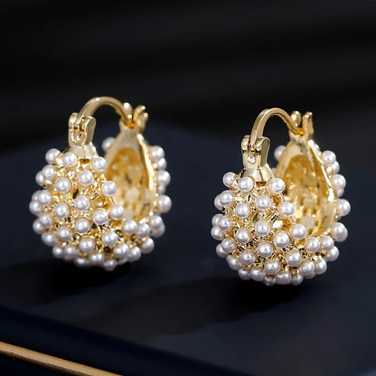 Harper Pearl Halo Hoops
