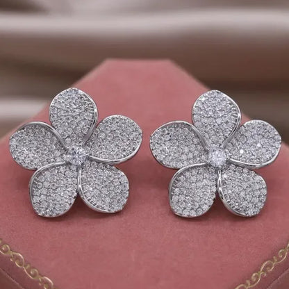 Alyssa Crystal Blossom Stud Earrings
