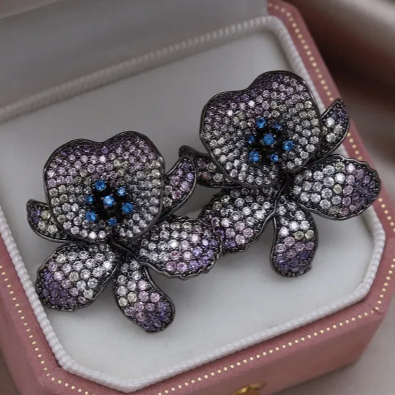 Amelia Crystal Garden Stud Earrings