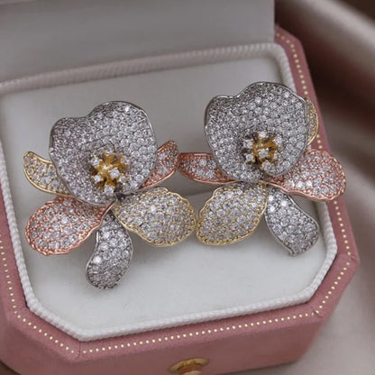 Amelia Crystal Garden Stud Earrings