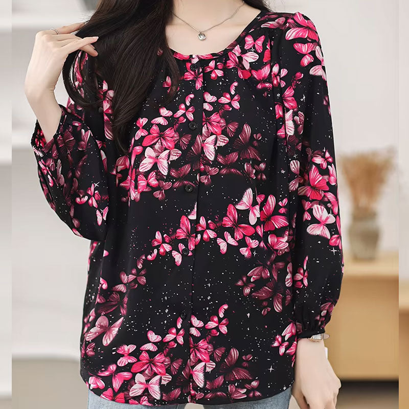 Gianna Butterfly Print Blouse