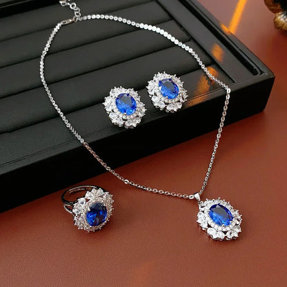 Charlotte Royal Blue Halo Set