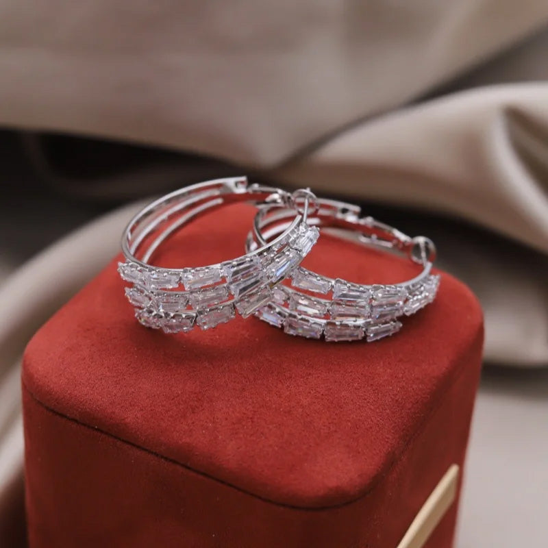 Chloe Crystal Hoop Earrings