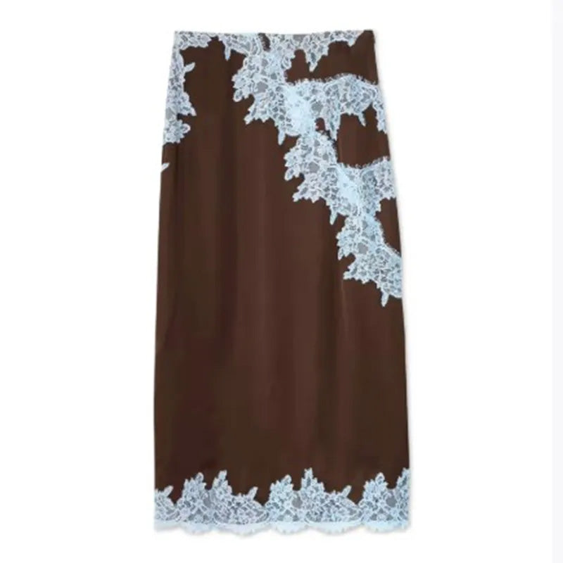 Olivia Lace-Trim Two-Piece Maxi Set