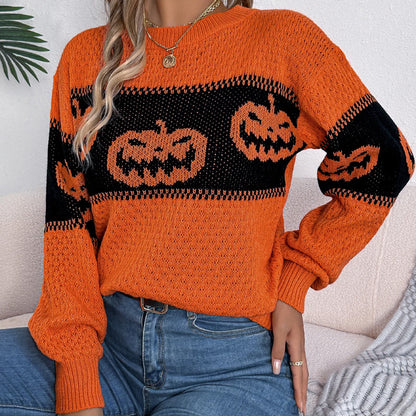 Pumpkin Knit Crew