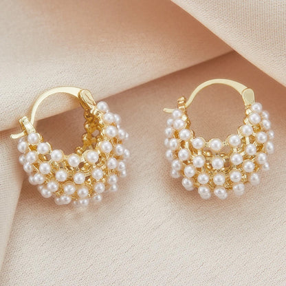 Harper Pearl Halo Hoops
