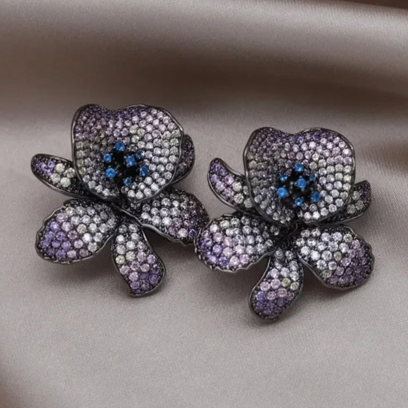 Amelia Crystal Garden Stud Earrings