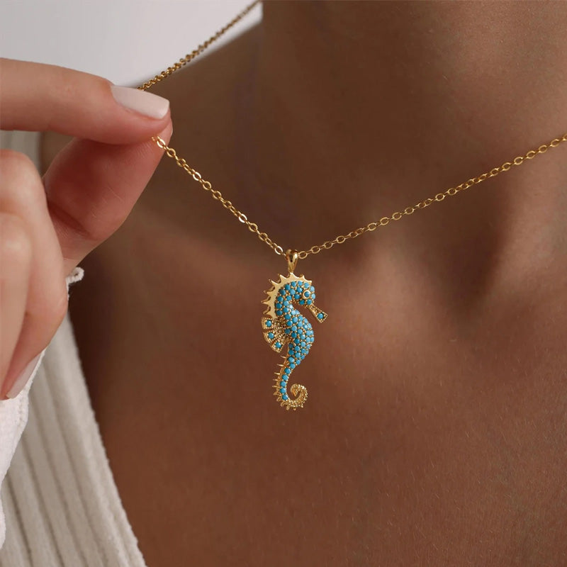 Elara Blue Reef Necklace