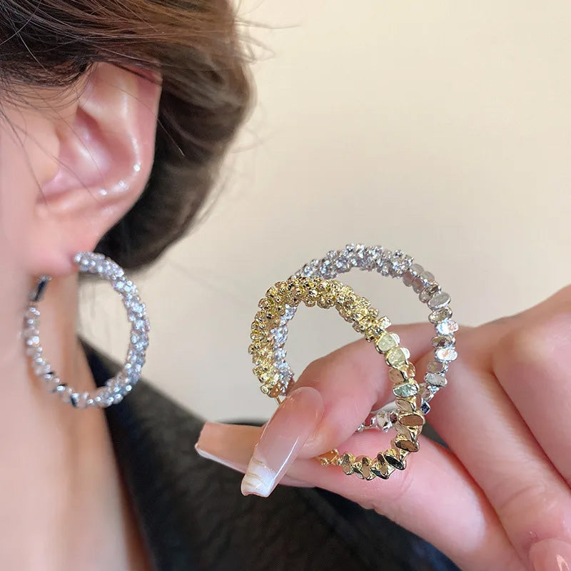 Sienna Crystal Hoop Earrings