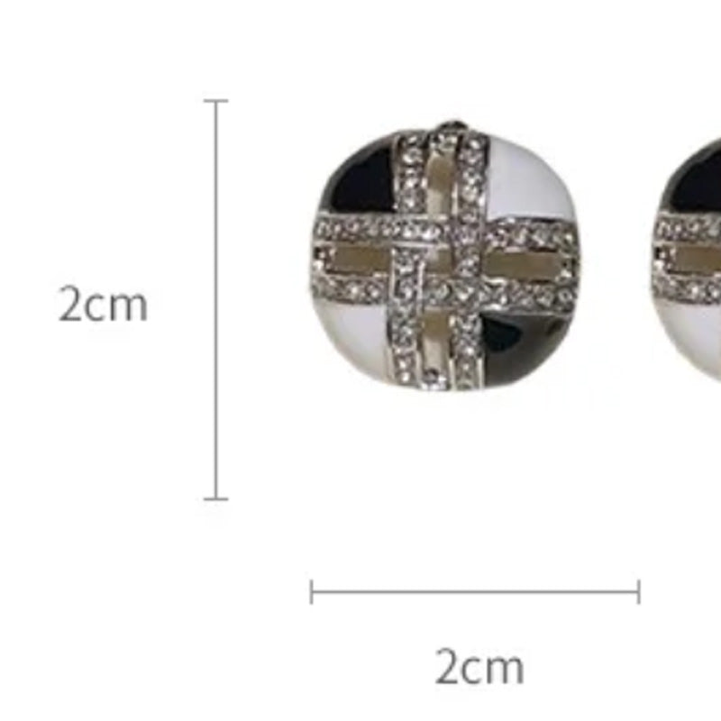 Mackenzie Noir Cross Studs