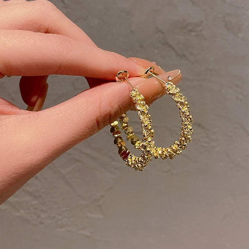 Sienna Crystal Hoop Earrings