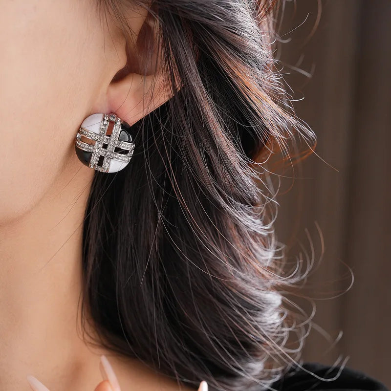 Mackenzie Noir Cross Studs