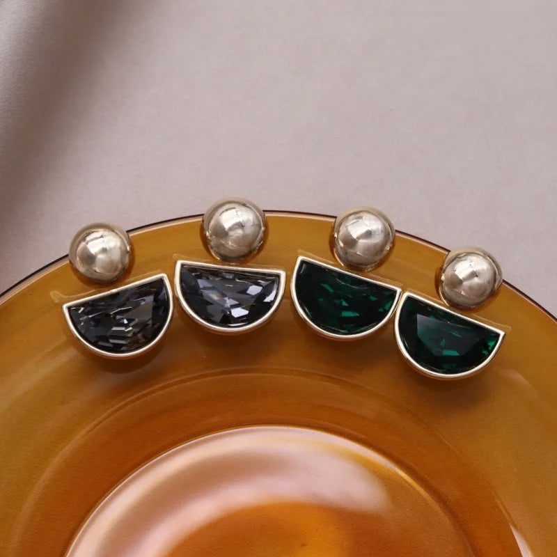 Dara Luxe Arc Crystal Earrings