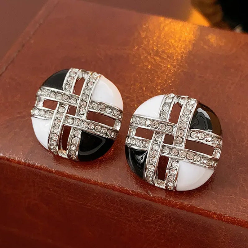 Mackenzie Noir Cross Studs