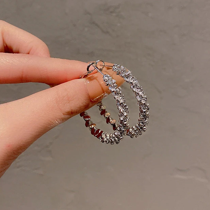 Sienna Crystal Hoop Earrings