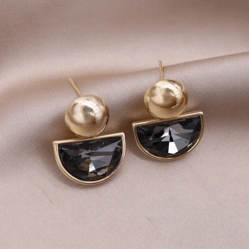 Dara Luxe Arc Crystal Earrings