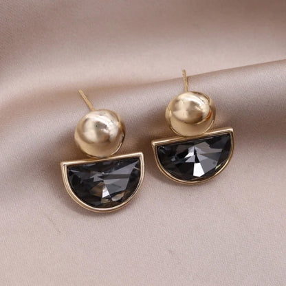 Dara Luxe Arc Crystal Earrings