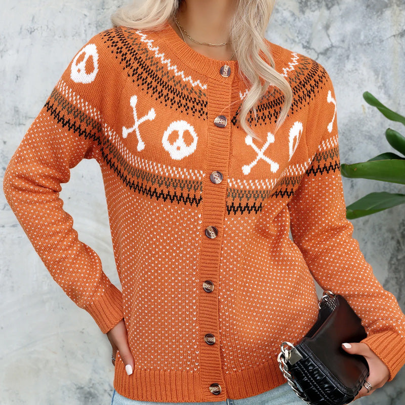 Skull Knit Cardigan