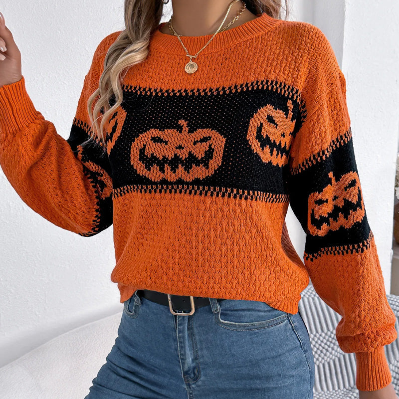 Pumpkin Knit Crew