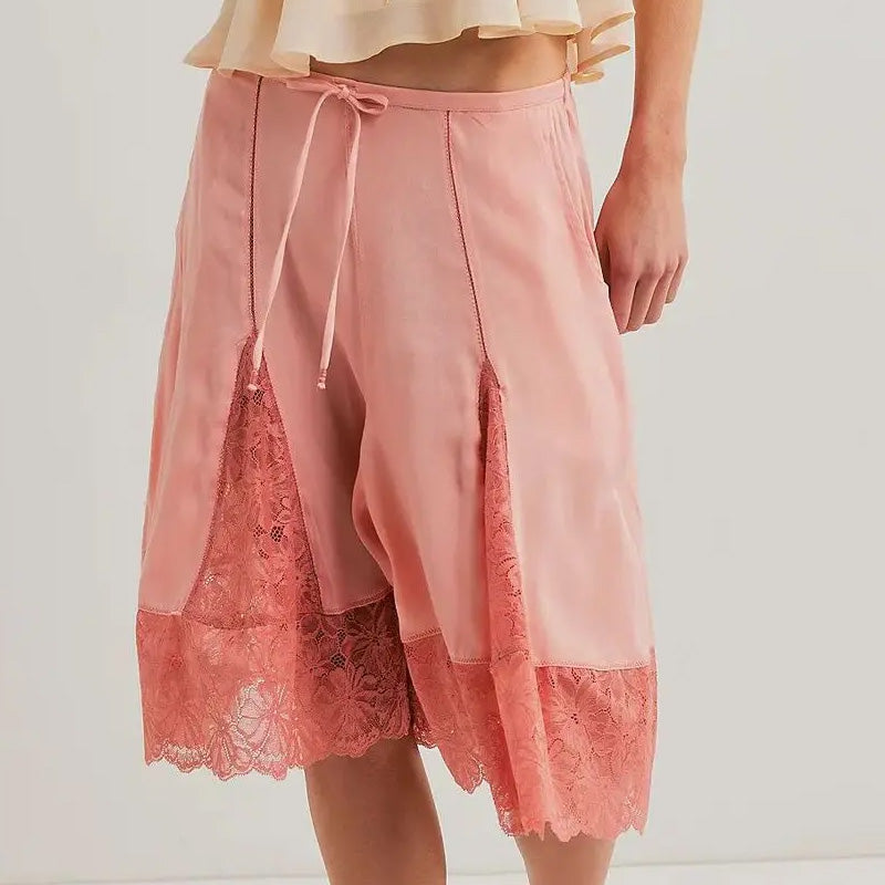 Chloe Lace Hem Lounge Shorts