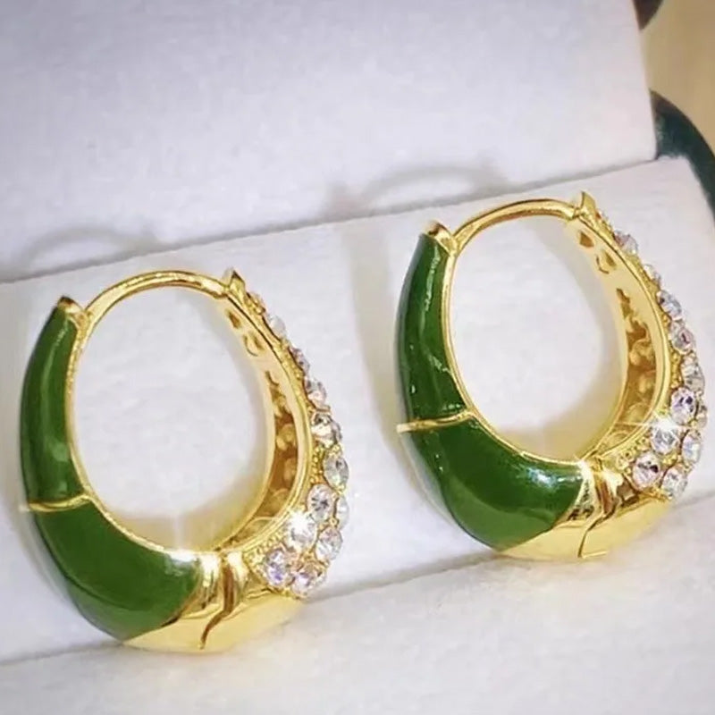 Aurora Duo-Face Huggie Earrings