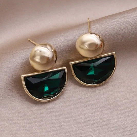 Dara Luxe Arc Crystal Earrings