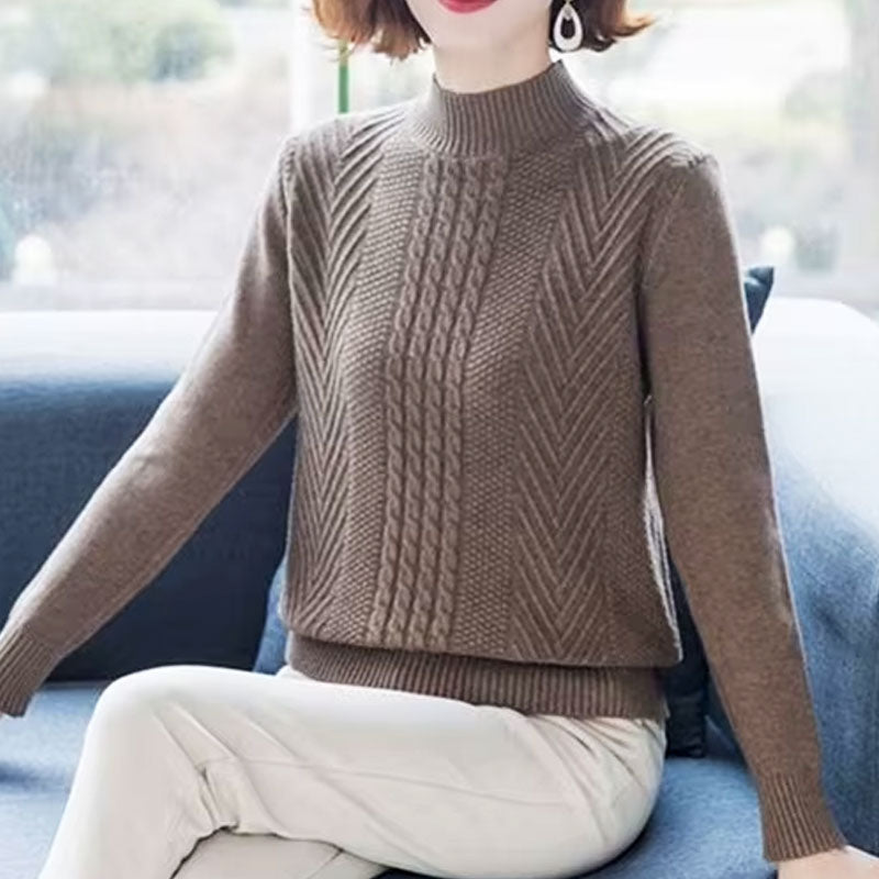Georgia High-Neck Knit Sweater