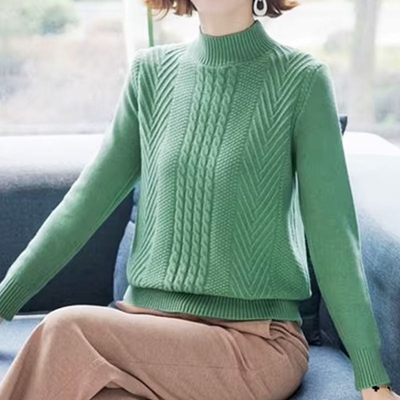 Georgia High-Neck Knit Sweater