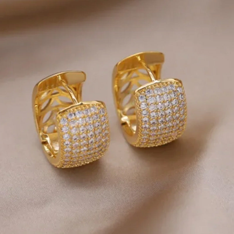 Sienna Pavé Huggie Earrings
