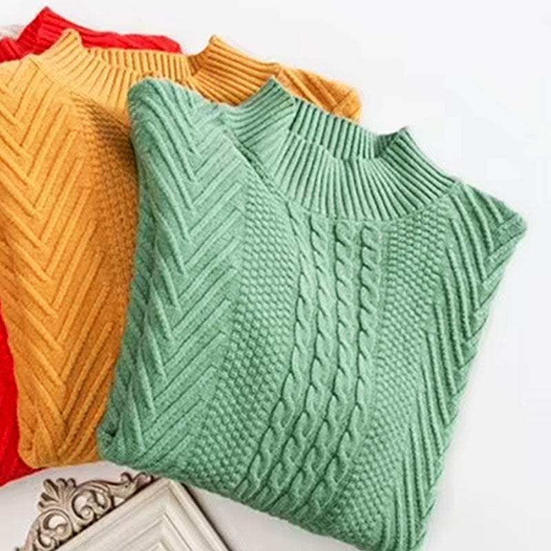 Georgia High-Neck Knit Sweater