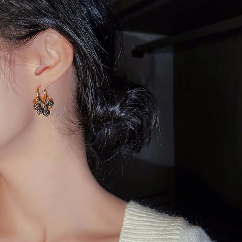 Harper Midnight Charm Hoops