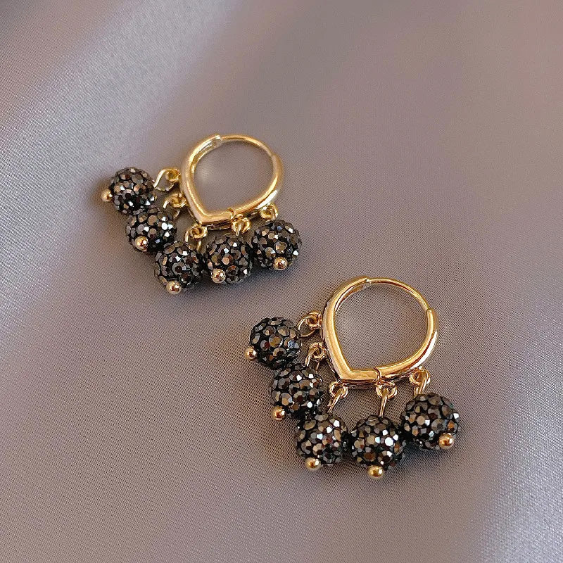 Harper Midnight Charm Hoops