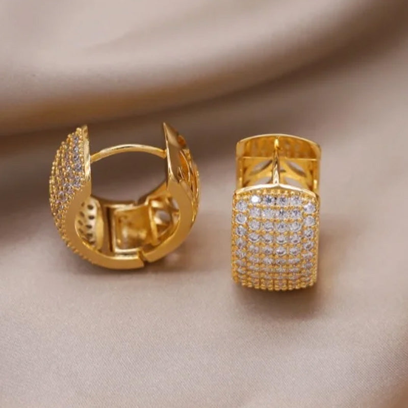 Sienna Pavé Huggie Earrings