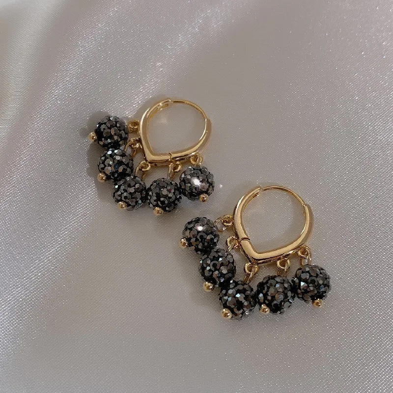 Harper Midnight Charm Hoops