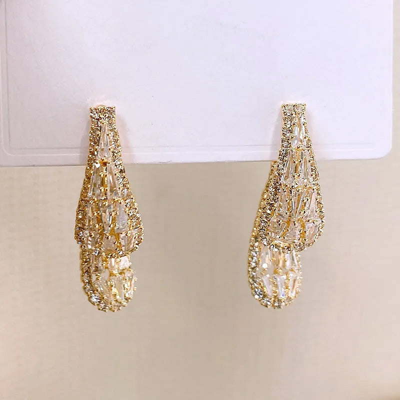 Amelia Crystal Drop Earrings