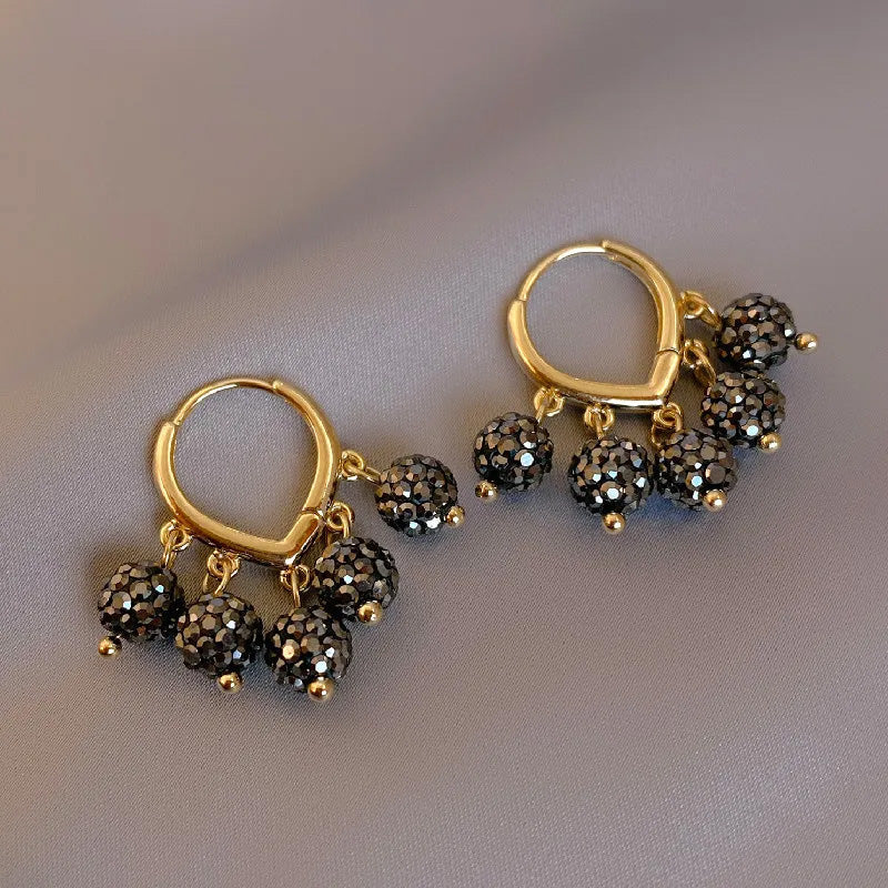 Harper Midnight Charm Hoops