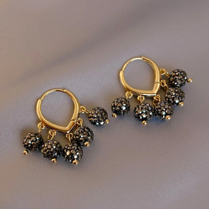 Harper Midnight Charm Hoops