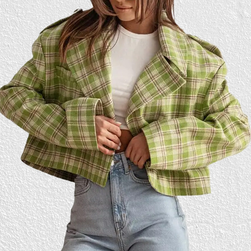 Claire Mercer Plaid Peacoat