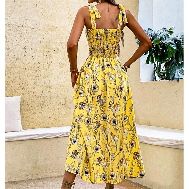 Sunbloom Tie-Strap Maxi Dress