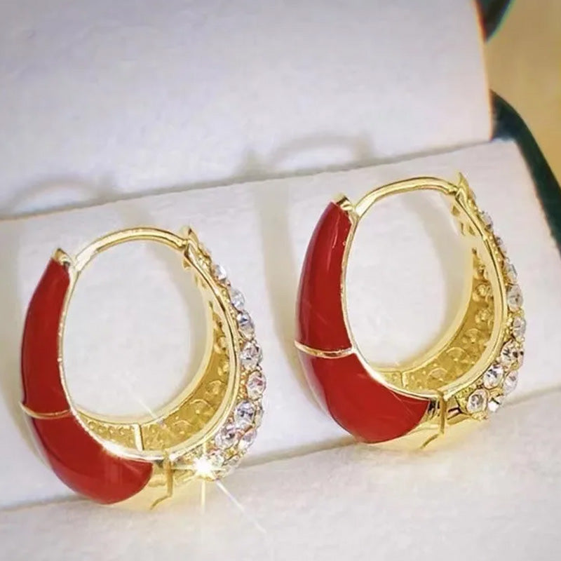 Aurora Duo-Face Huggie Earrings