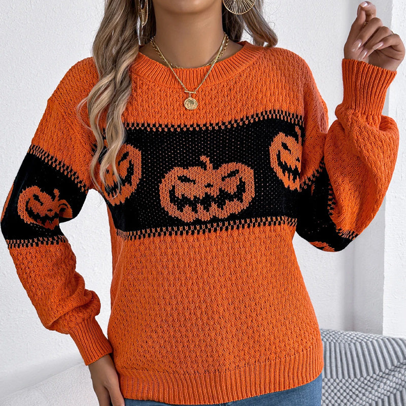 Pumpkin Knit Crew