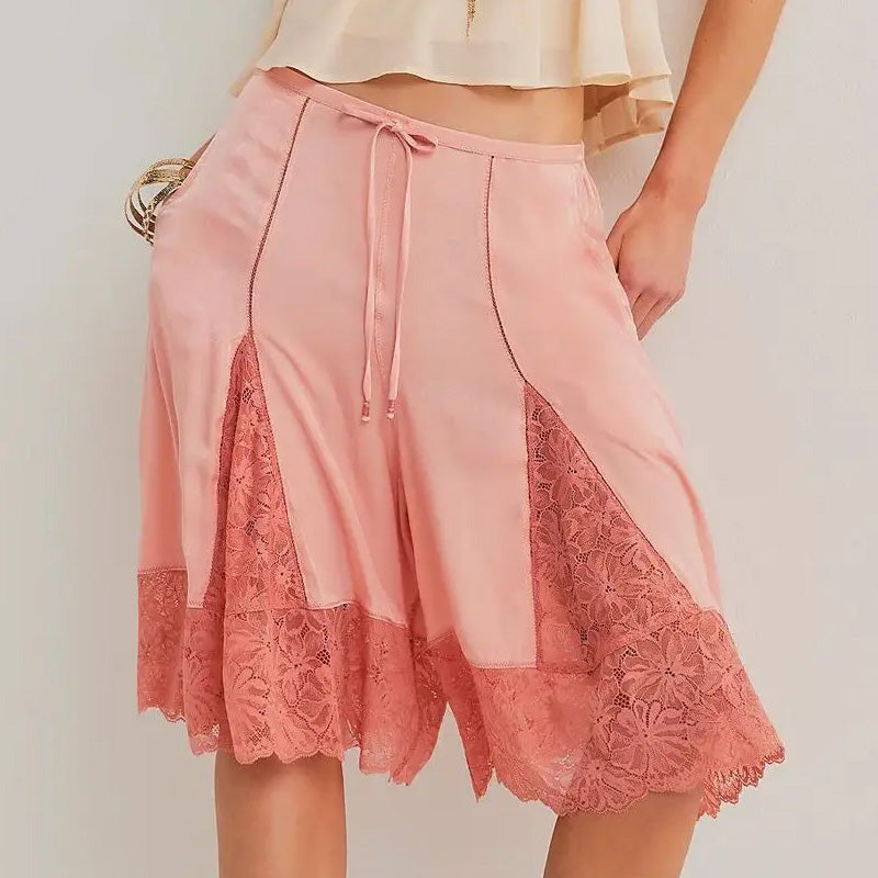 Chloe Lace Hem Lounge Shorts