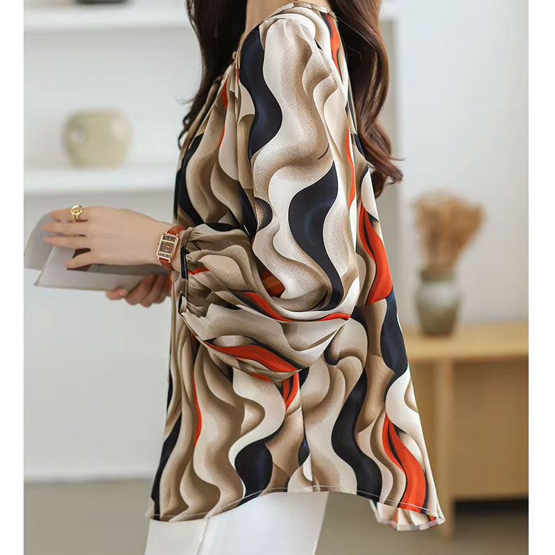 Zoe Retro Print Blouse