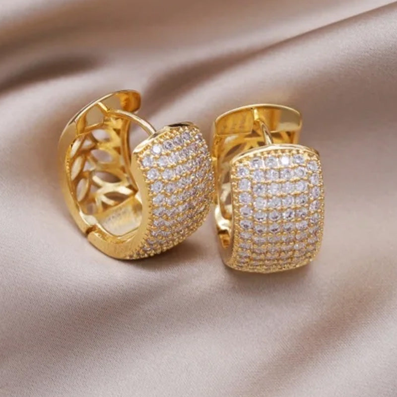 Sienna Pavé Huggie Earrings