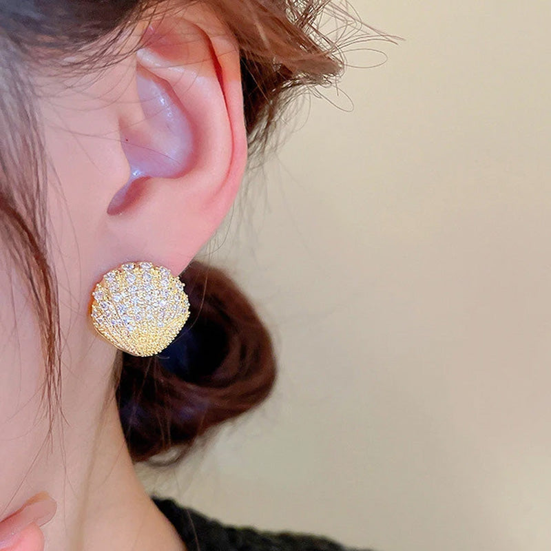 Tahlia Golden Shell Studs