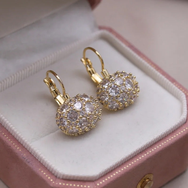 Elara Crystal Dome Earrings