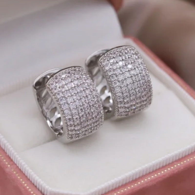 Sienna Pavé Huggie Earrings