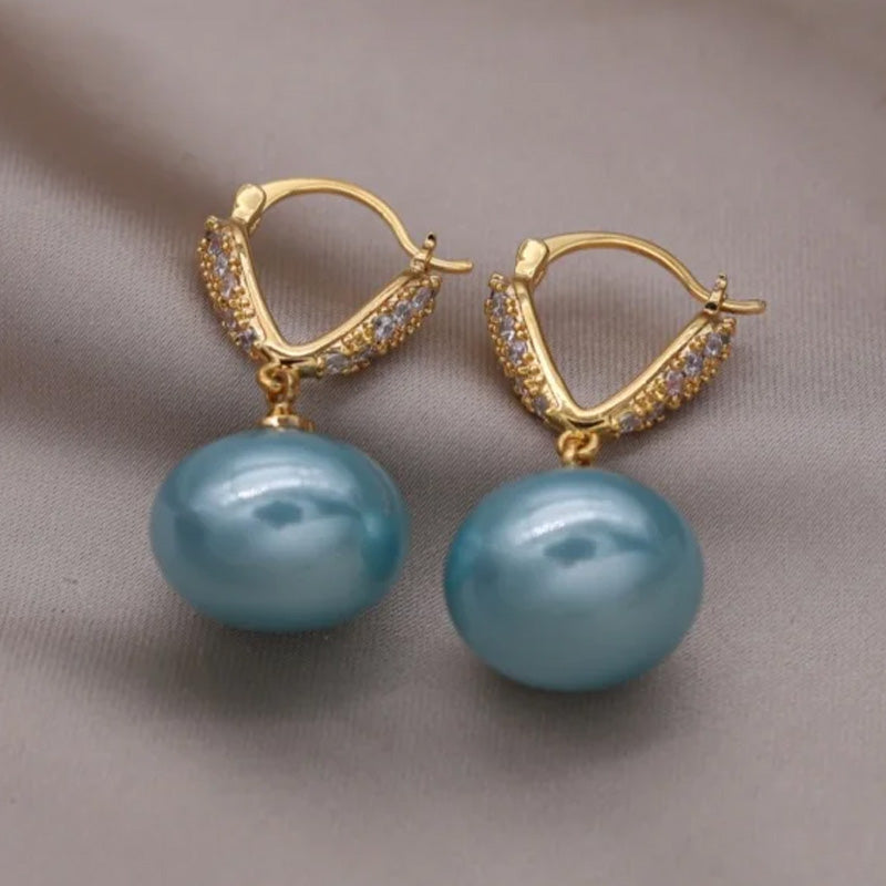 Matilda Pearl Charm Drop Earrings